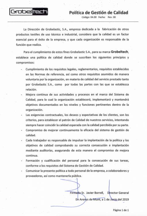 politica de calidad